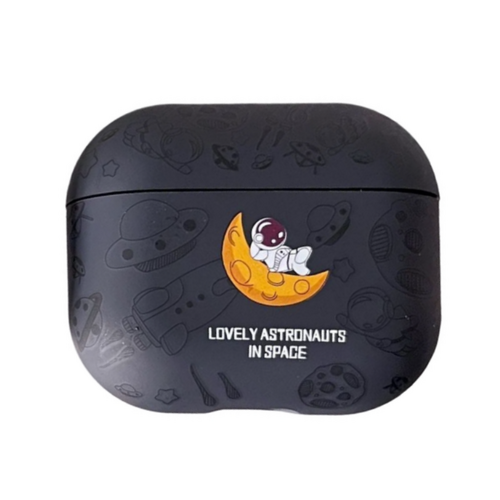 디프른티 에어팟1/2 케이스 에어팟3 케이스 에어팟프로 케이스 에어팟프로2 TPU 케이스, 에어팟 프로, 블랙 우주인