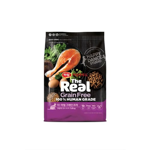 하림펫푸드 시니어용 더리얼 캣 그레인프리 크런치 건식사료, 연어, 1.6kg, 1개