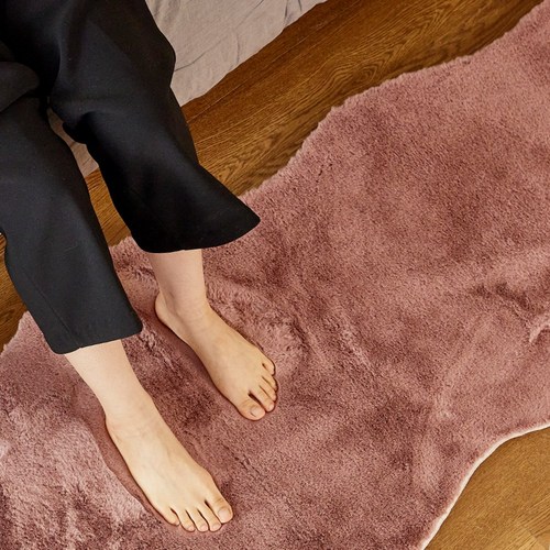 매드포퍼 토끼털 에코퍼 침대 러그 발 매트 소파 패드 단모 극세사 6컬러 3사이즈