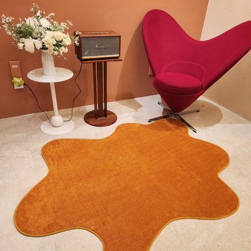 리빙플래너 로엘 비정형 디자인 러그 사계절 워셔블 거실러그 카페트