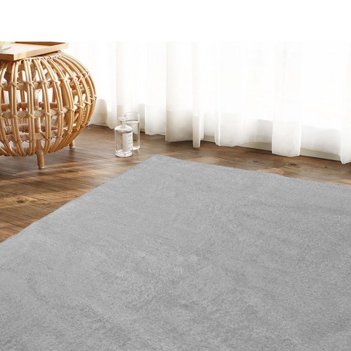 AIMECO 모조 캐시미어 카펫 바닥 매트 단색 크림색 두꺼운 부드러운 조용한 미끄럼 방지 거실 침실 카펫 홈 장식