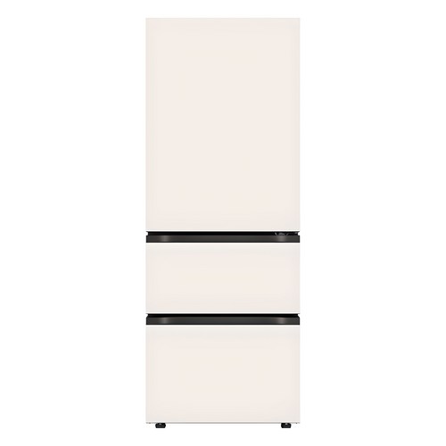 [색상선택형] LG전자 DIOS 오브제컬렉션 327L 3도어 스탠드형 김치냉장고 메탈 방문설치, 베이지, Z339MEEF11