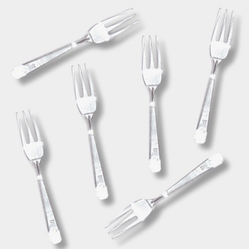 투명 포크 12cm 벌크포장, 4000개, 1개