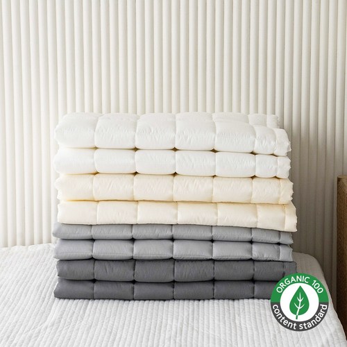 유기농 오가닉 순면 밴드고정형 침대패드 4color S/SS/D/Q/K 패밀리사이즈, 04_크림베이지