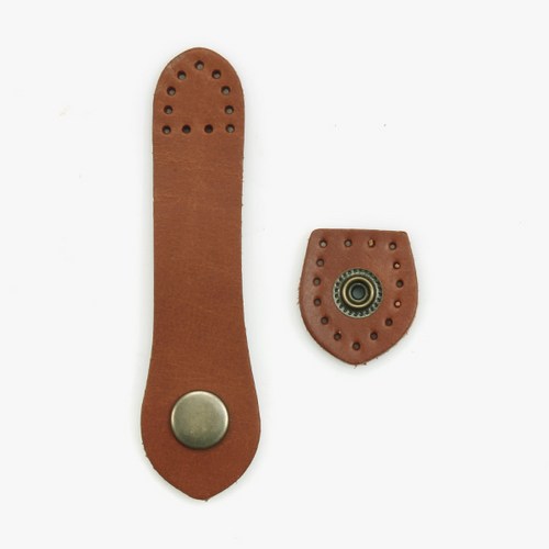 바이핸즈 가죽 사시꼬미 가방부자재 물방울 똑딱단추 12-1003, 통가죽 탄, 1개