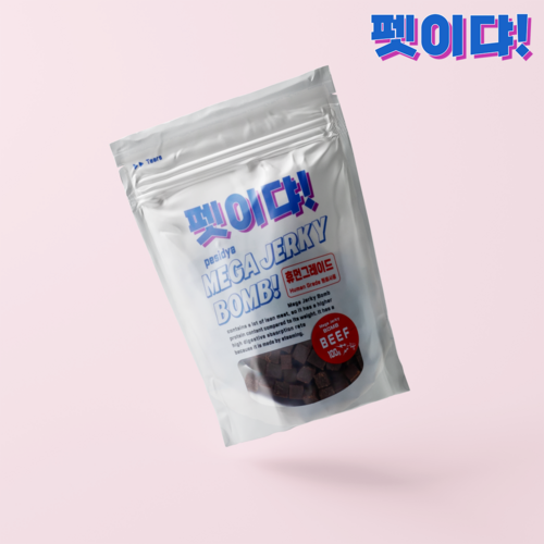 메가져키밤 소고기 져키 트릿 휴먼그레이드 강아지 간식 100g, 1개, BeeF