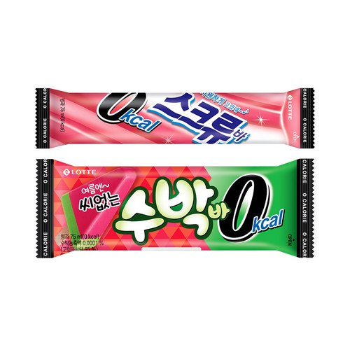 0칼로리바 2종 수박바 0칼로리 75ml x 20개 + 스크류바 0칼로리 75ml x 20개