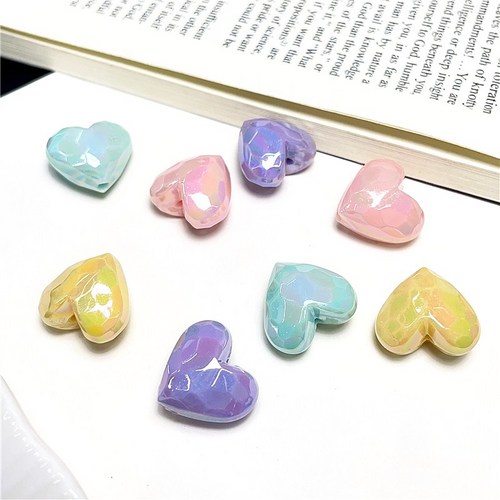 ab빛 하트모양 비즈 공예핸드폰스트랩파츠재료, (R49)하트모양 연보라, 1, 1개