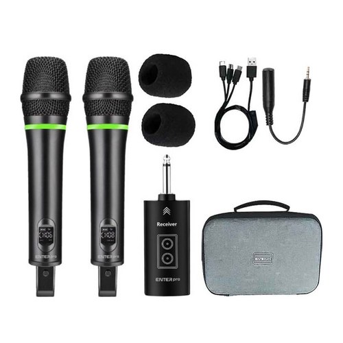무선마이크 2체널 EM-927W ENTERpro UHF/Bluetooth 리시버겸용 전문가용 힘멜프로 SM