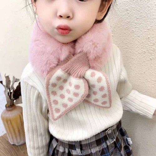 도트 네키 넥워머 여아 목도리 아동 물방울 퍼워머