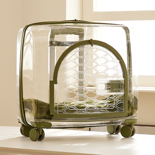 ACE 쏘유캐리어 반려동물 강아지 고양이 투명캐리어 이동장 이동가방, 쏘유캐리어(단일상품), 투명, 1개