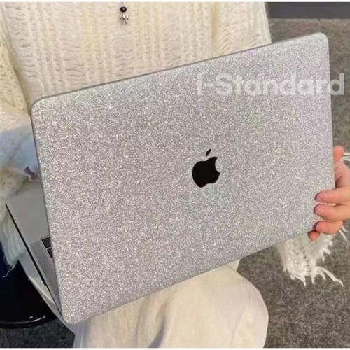 i-Standard 글리터 실버 맥북 프로 에어 케이스 + 키보드 스킨, 1개