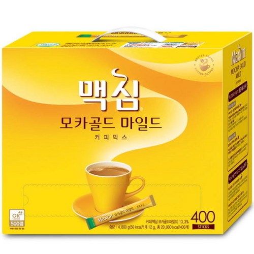 맥심 모카골드 마일드 400T, 1개, 400개입, 12g