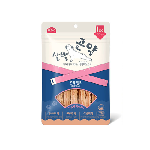 HDC PET 살뺄곤약 강아지 젤리 간식 80g, 살뺄곤약 오리지널 80g, 5개