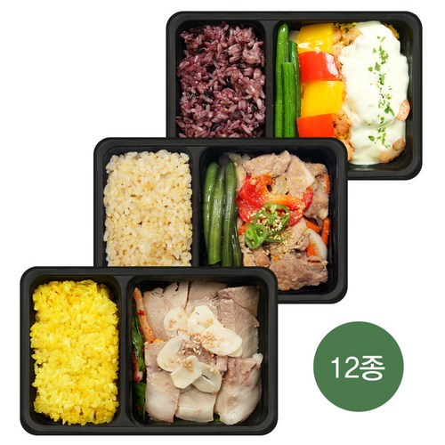 넉넉소반 12종 직장인을 위한 단백질 점심 냉동 간편 프리미엄 도시락, 2세트, 335g