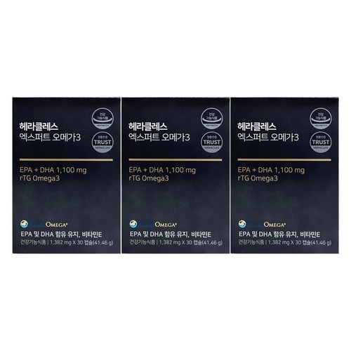 헤라클레스 엑스퍼트 오메가3 30캡슐, 30정, 3개
