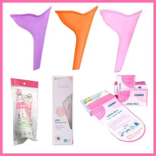 도매창고 실리콘 휴대용 여성 소변 임산부 일회용 응고팩 휴대용 캠핑 소변기 비상용 남성 긴급 야외, 1개, 실리콘입식여성소변기-OPP-퍼플