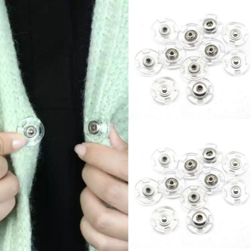 슈리팜 수선 똑딱이 단추 스냅 버튼 속단추 18mm, 10개, 투명