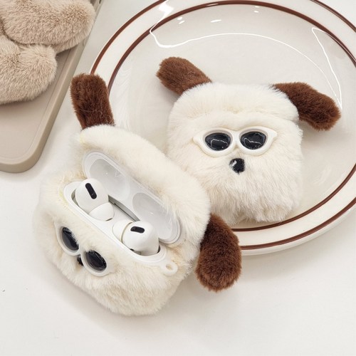 영스피플 선글라스 강아지 에어팟 케이스 1 2 3 프로2 털 인형 귀여운 동물 보호 커버, 에어팟프로2, 1개