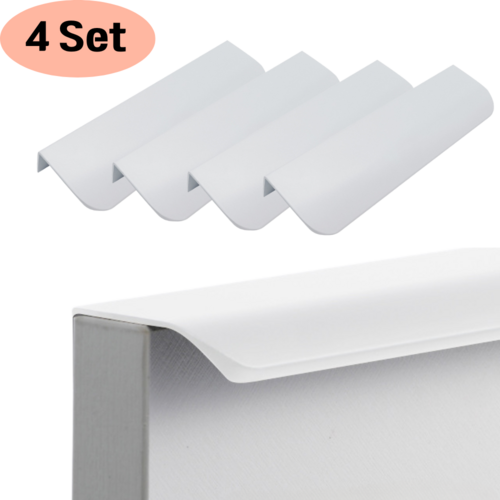 슬로우믹스 가구 손잡이 히든 서랍장 붙박이장 신발장 싱크대, 4개, 화이트120mm