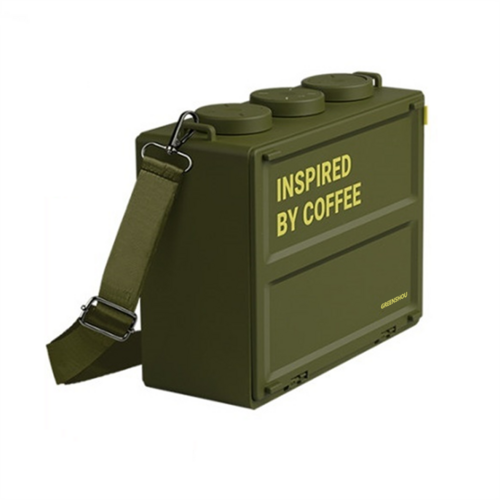 그리솔 GREENSHOU 휴대용 무선 커피머신 캠핑용 커비 머신 충전식 커피머신 15BAR 무선 에스프레소, 1개, 그린