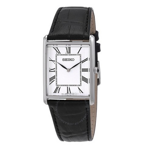 세이코 SEIKO SWR049 세르띠에 스퀘어 네모 가죽 남자 패션 손목 시계