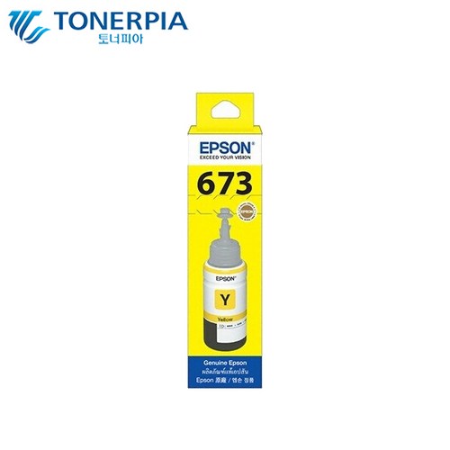 엡손 정품잉크 T673 Epson L800 L805 L810 L850, 1개, T673400 노랑