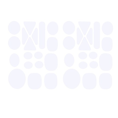 아싸레 성인 패딩 텐트 수선 패치 어린이 의류 수선 테이프, 1세트, 화이트 원형