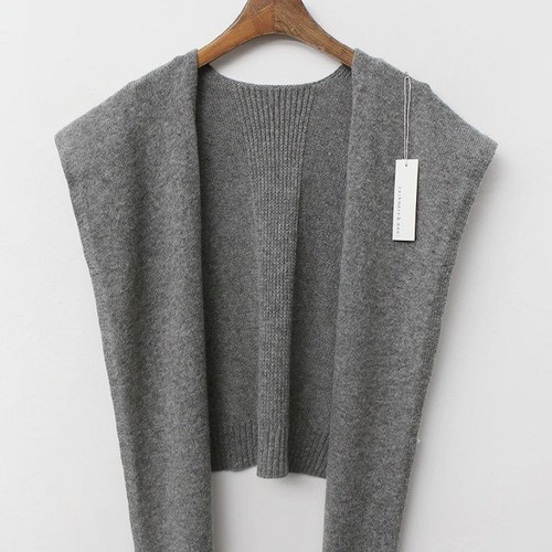 국산 캐시미어 울 니트 베이직 가디건 어깨 숄 머플러 숄 어깨니트 숄더가디건 케이프가디건 7color