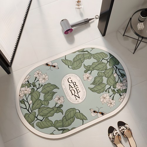 디씨네트워크 빨아쓰는 규조토 발매트 60 x 40 cm, 가든그린, 1개