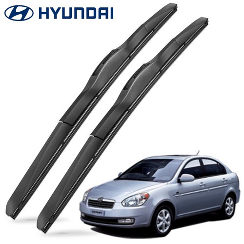 현대 호환 베르나 전차종 순정형 자동차 하이브리드 전면 와이퍼 1+1, 베르나 트랜스폼-NH 550+400mm