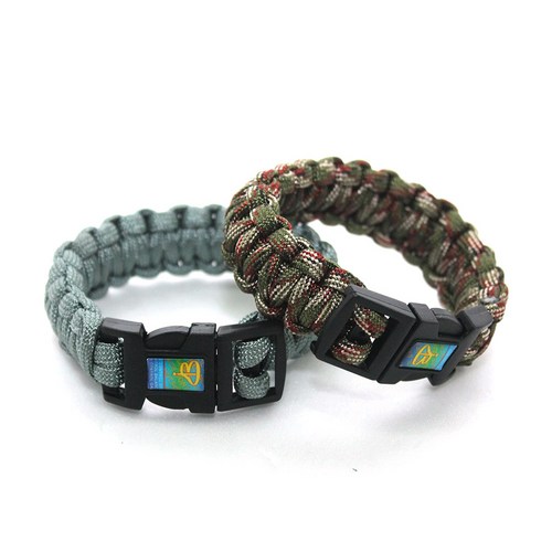 파라코드 팔찌 생존 카라비너 로프 줄 끈 가방 고리, A타입, 카키, 1개