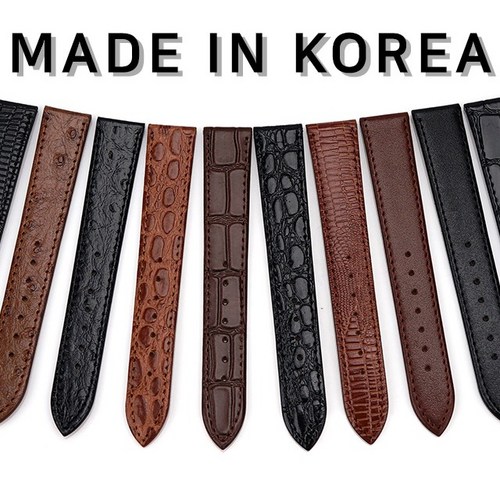 국산 고급 PU 12mm - 20mm 가죽시계줄