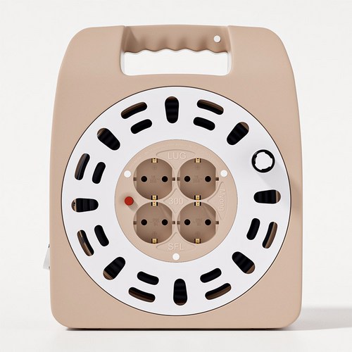 야토 4구접지 캠핑릴선 전기릴선 릴선 전기릴 리드선, 1개, 30m