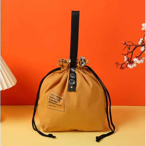 케이앤비 캔버스 복조리 보온 보냉백, 베이지, 1개