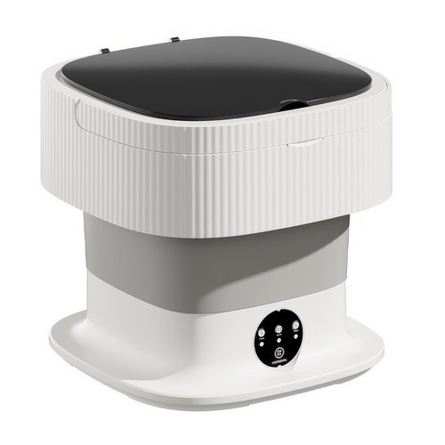 RUNHome 미니 세탁기 휴대용 드럼 ****** 양말 자동 탈수기, 그레이