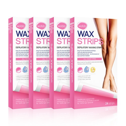 와브 스트립 100매 셀프 왁싱 패드 테이프 제모 패치, 100개, 1g
