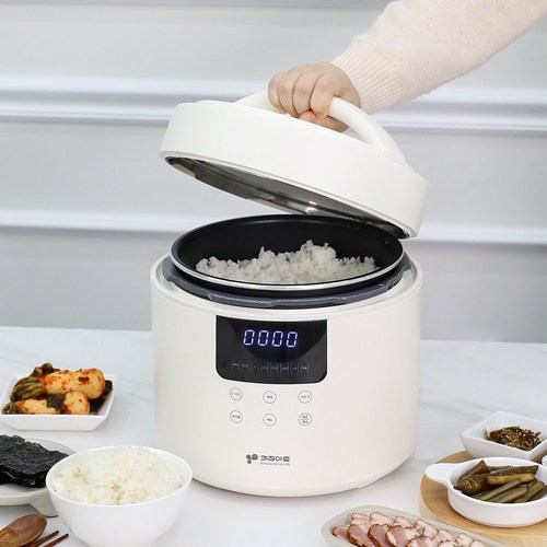 키친아트 압력밥솥 KRC-0623 아이보리 6-8인용 8가지요리모드 예약설정