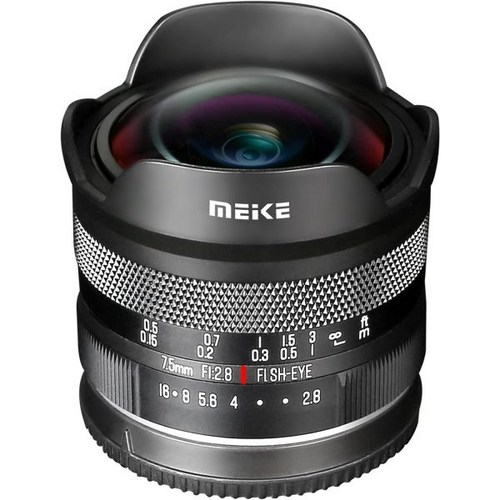 Meike 7.5mm f2.8 Large Aperture Ultra Wide Circular fisheye Manual Focus APSC Lens for Fujifilm X, MK-7528 E