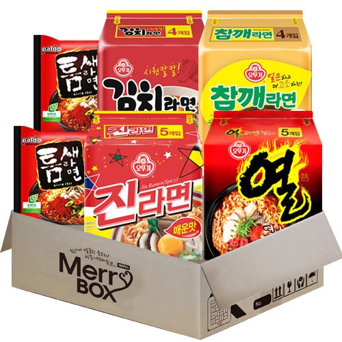 오뚜기 팔도 봉지라면 5종 20봉 (진라면매운맛5p+열라면5p+참깨라면4p+김치라면4p+틈새라면2p), 1세트 - 라면 국물 추천