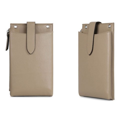 미니핸드폰가방 여권가방 여행보조크로스백 베이지 mod*1098KN