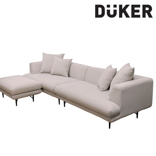 1+1커버 증정 DK080 4인 모듈형 베이지 워셔블+풀커버링 패브릭 소파, 베이지 (Beige) - 4인 + 오토만 (스툴)
