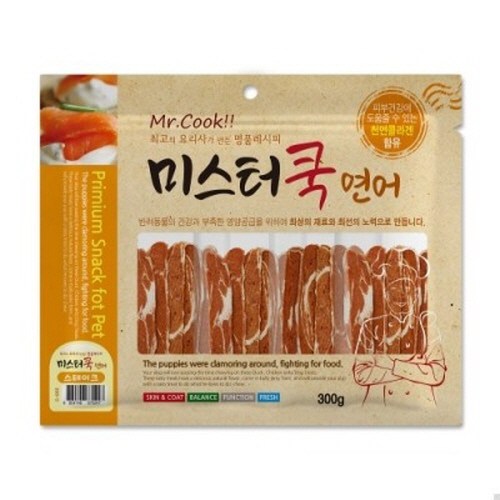 미스터쿡 강아지 간식 스테이크, 연어, 300g, 2개