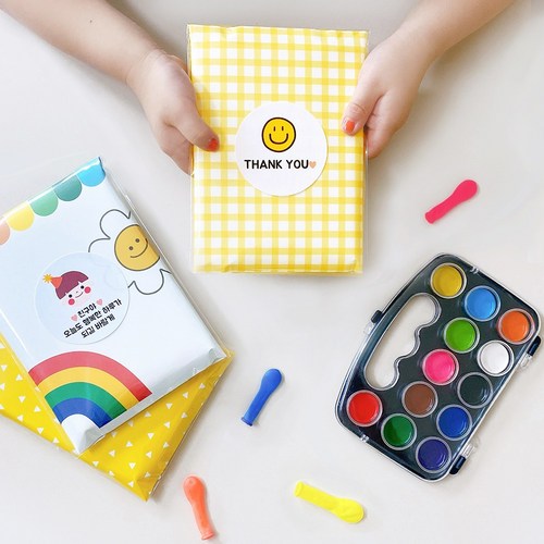 반길래 어린이집 생일 답례품 유치원 크리스마스 선물 학원 물감 구디백, 5번 블루체크