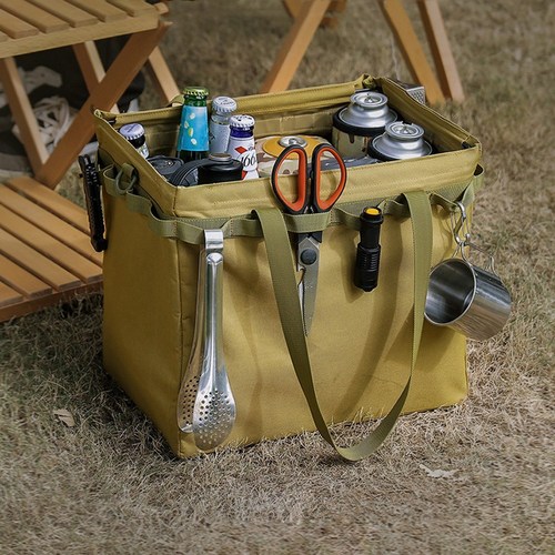 다용도 캠핑 가방 폴딩 툴박스 소품 수납가방 멀티백, 1개, 블랙, 1단