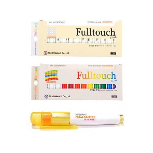 하고로모 분필 탄산분필 12입+혼합컬러12입+자석홀더1개, 탄산분필 백색12입+혼합컬러12입+분필홀더(랜덤)