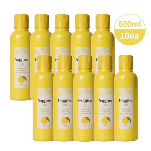 프로폴리스 입냄새제거 잇몸염증 유자 가글 대용량, 600ml, 10개