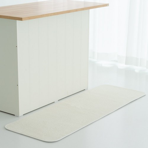 인룸 플레인 소프트 다용도 주방매트 50x150cm, 아이보리