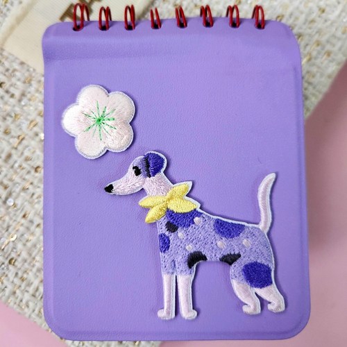 갤럭시Z플립 5 6 꽃보다댕댕 패치 수첩 핸드케이스