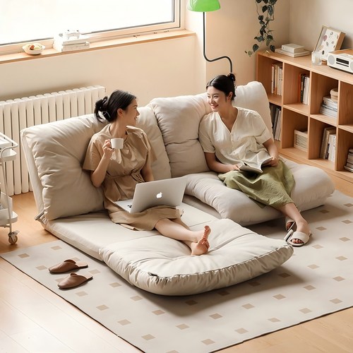 Sgirl 접이식 위드 소파베드 1인 방수패브릭 용쇼파, 900mm, 아이보리